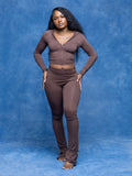 SEAMLESS PANTS ( CHOCOLATE BROWN)